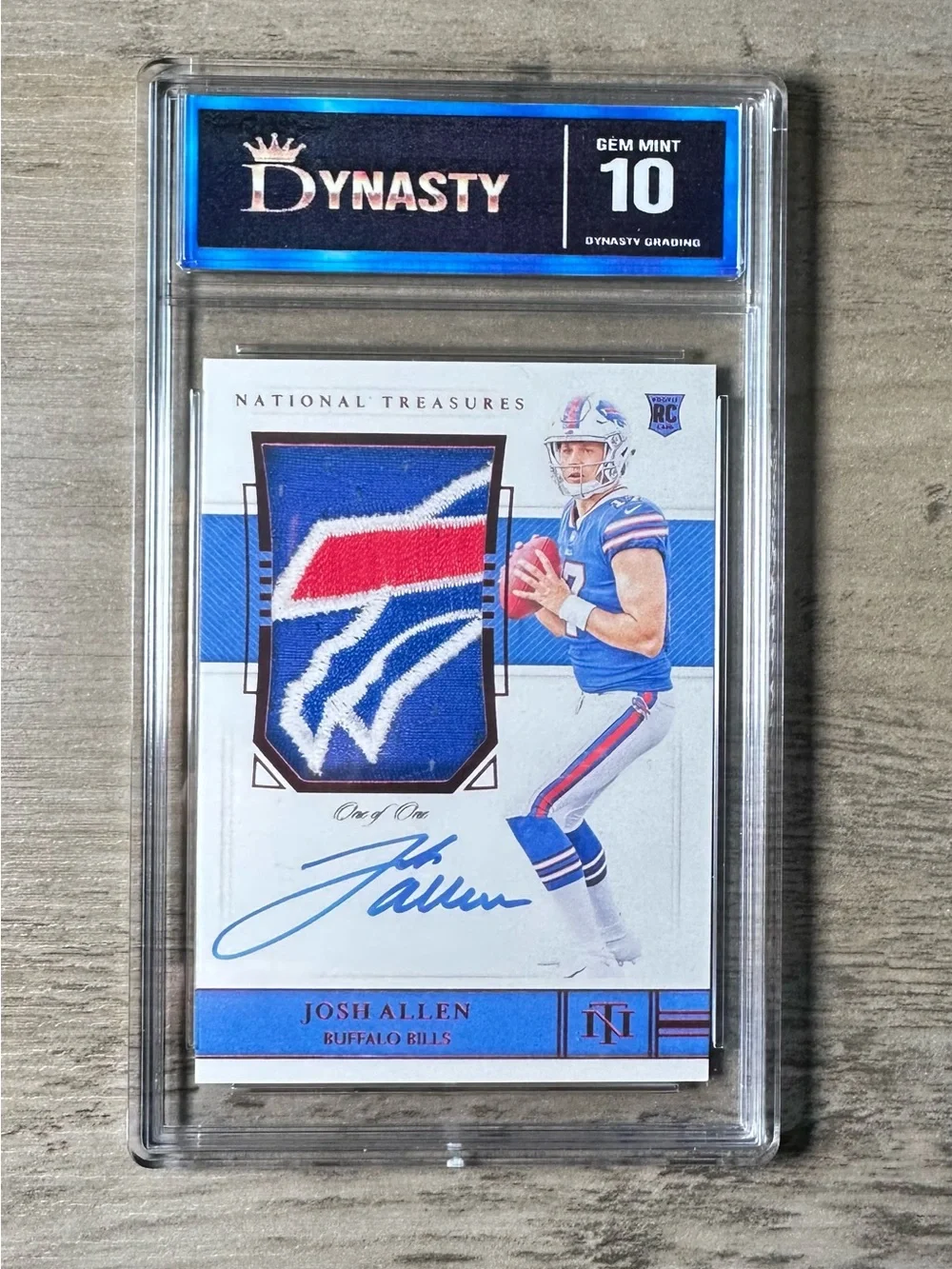 Josh Allen Signed Rookie 2018 Panini #163 Patch Gem Mint 10 Novelty Card.